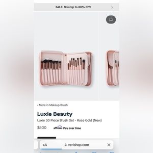 Luxie 30 piece rose gold brush set